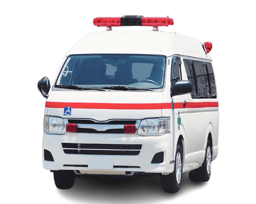 Modern ambulance vehicle